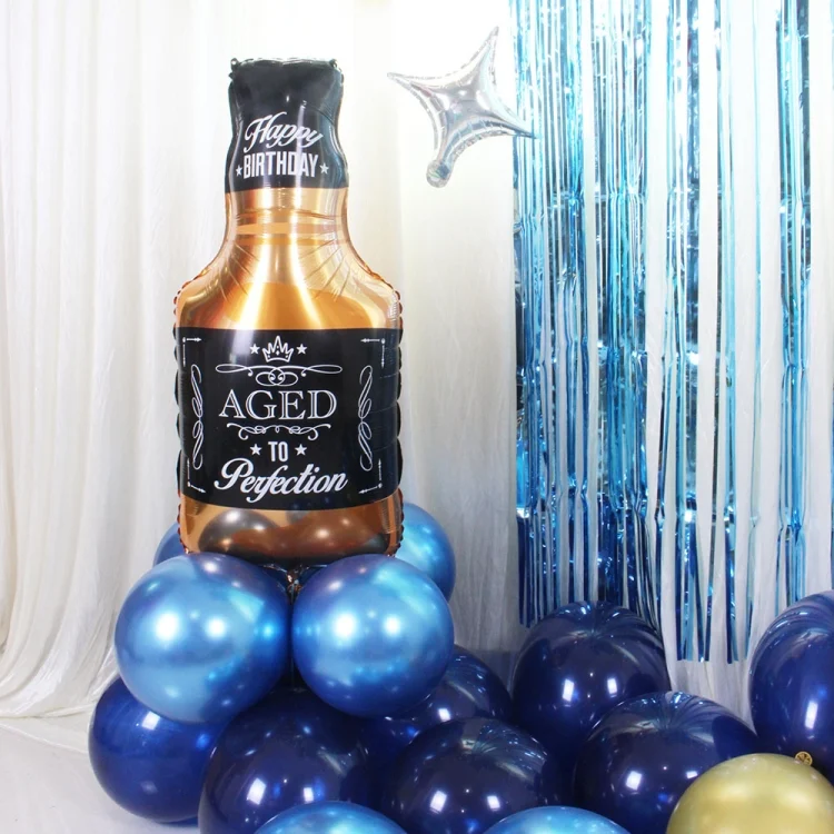 TBD05414799_1.webp Blue Balloon Set Hanging Flag Whiskey Balloon Chain Set Party Decoration Venue Decoration Props - Image 2