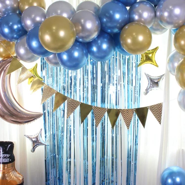TBD05414799_2.webp Blue Balloon Set Hanging Flag Whiskey Balloon Chain Set Party Decoration Venue Decoration Props - Image 3