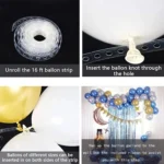 Blue Balloon Set Hanging Flag Whiskey Balloon Chain Set Party Decoration Venue Decoration Props - Image 5