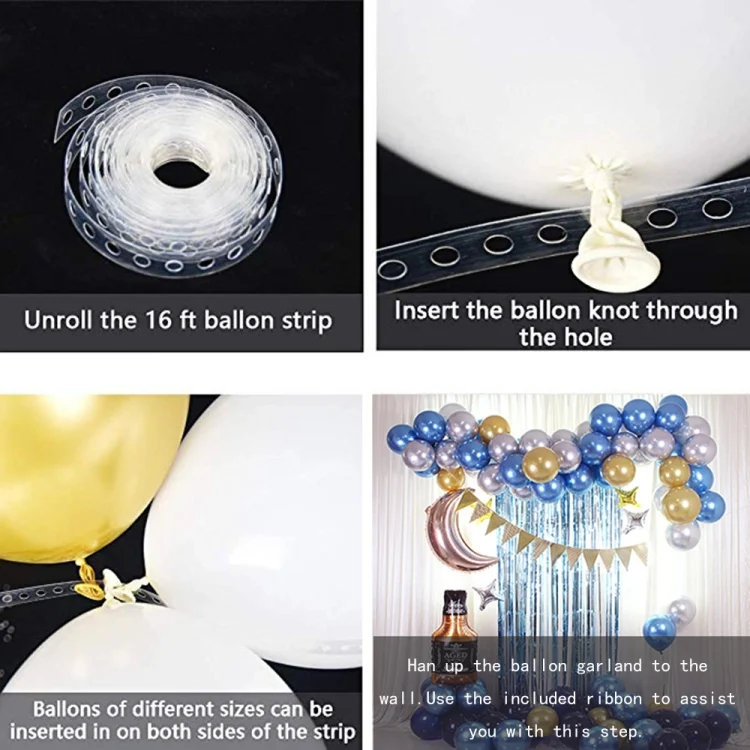 TBD05414799_4.webp Blue Balloon Set Hanging Flag Whiskey Balloon Chain Set Party Decoration Venue Decoration Props - Image 5