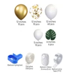 White Gold Party Theme Balloon Garland Set Birthday Wedding Decoration Balloon Set - Image 3