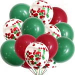 1 Set Christmas Red Green Confetti Balloon Set Merry Christmas Christmas Party Decorations - Image 2