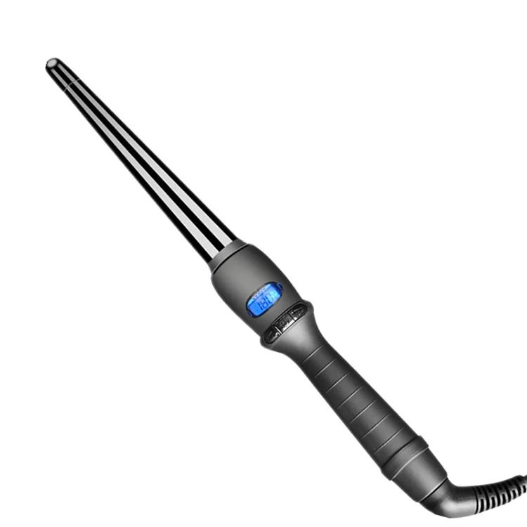TBD054167802_1.webp LCD Conical Curling Iron Single Tube Ceramic Glaze Pear Flower Cone - Image 2