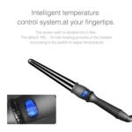 LCD Conical Curling Iron Single Tube Ceramic Glaze Pear Flower Cone - Image 4