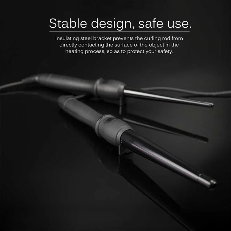 TBD054167802_6.webp LCD Conical Curling Iron Single Tube Ceramic Glaze Pear Flower Cone - Image 7