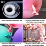 Macron Pink Balloon Decoration Set Proposal Birthday Party Decoration Event Layout - Image 5