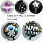Astronaut Theme Birthday Balloon Decoration Set Starry Sky Rocket Aluminum Film Balloon Children Party Decoration - Image 5