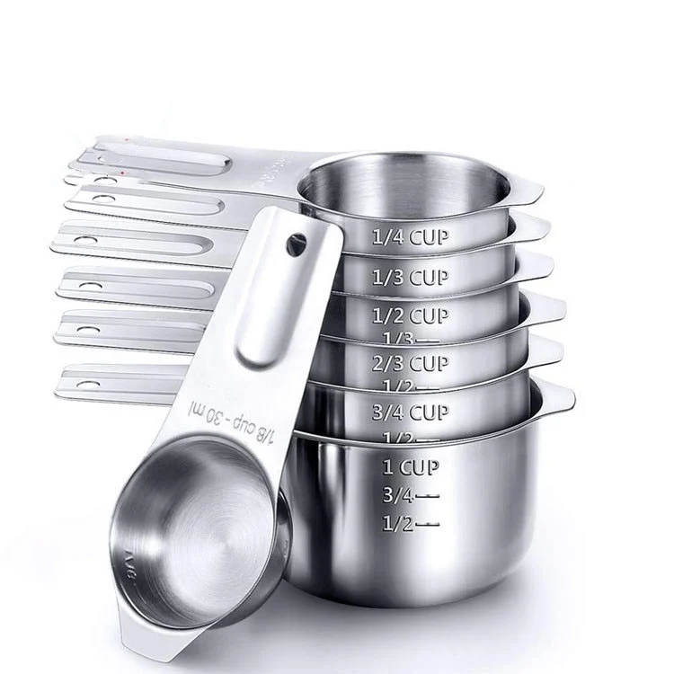 TBD05421131.webp 7 in 1 304 Stainless Steel Measuring Cup Set Baking Tools - Image 1