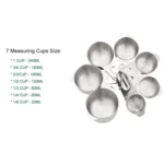 7 in 1 304 Stainless Steel Measuring Cup Set Baking Tools - Image 2