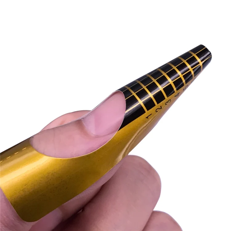 TBD0542349_1.webp 100pcs/pack Professional French Nail Form Tips Nail Art Form Acrylic Tip Gel Nails Sticker Extension Curl Form For Nail Polish Guide - Image 2