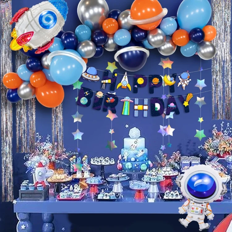 TBD0543009401A.webp Wandering Earth Astronaut Theme Balloon Set Birthday Party Rocket Balloon Decoration Aluminum Film Balloon - Image 1