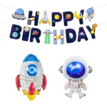 Wandering Earth Astronaut Theme Balloon Set Birthday Party Rocket Balloon Decoration Aluminum Film Balloon - Image 3