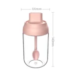 3 PCS Macaron Ribbon Moisture-Proof Lid Spoon One Seasoning Jar Glass Seasoning Bottle with Label - Image 2