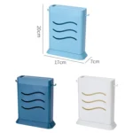 Kitchen Multifunctional Three-Hole Invisible Knife Holder Hollow Drain Kitchenware Storage Rack - Image 2