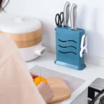 Kitchen Multifunctional Three-Hole Invisible Knife Holder Hollow Drain Kitchenware Storage Rack - Image 7