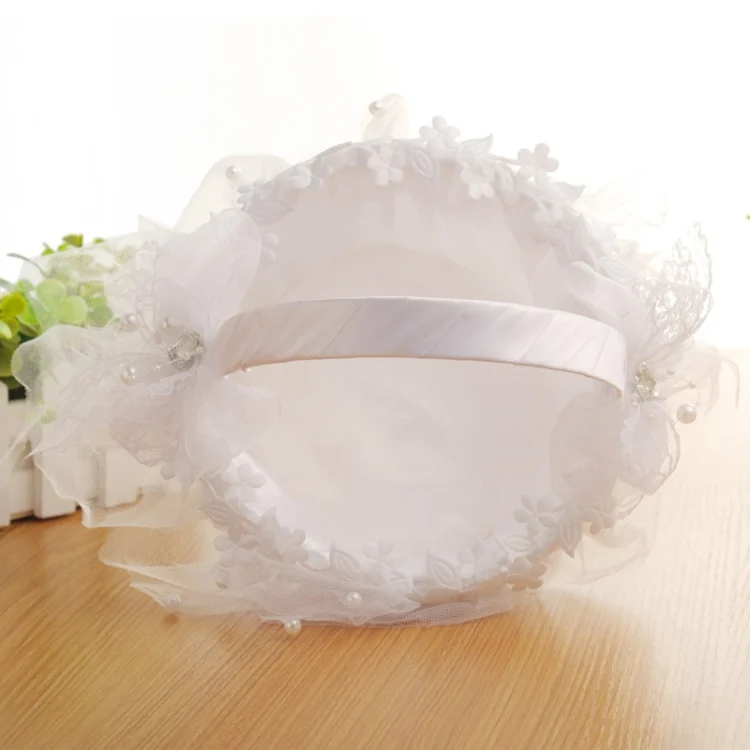 TBD05430128_2.webp Wedding Flower Baskets Lace Diamond Bridal Hand Basket - Image 3
