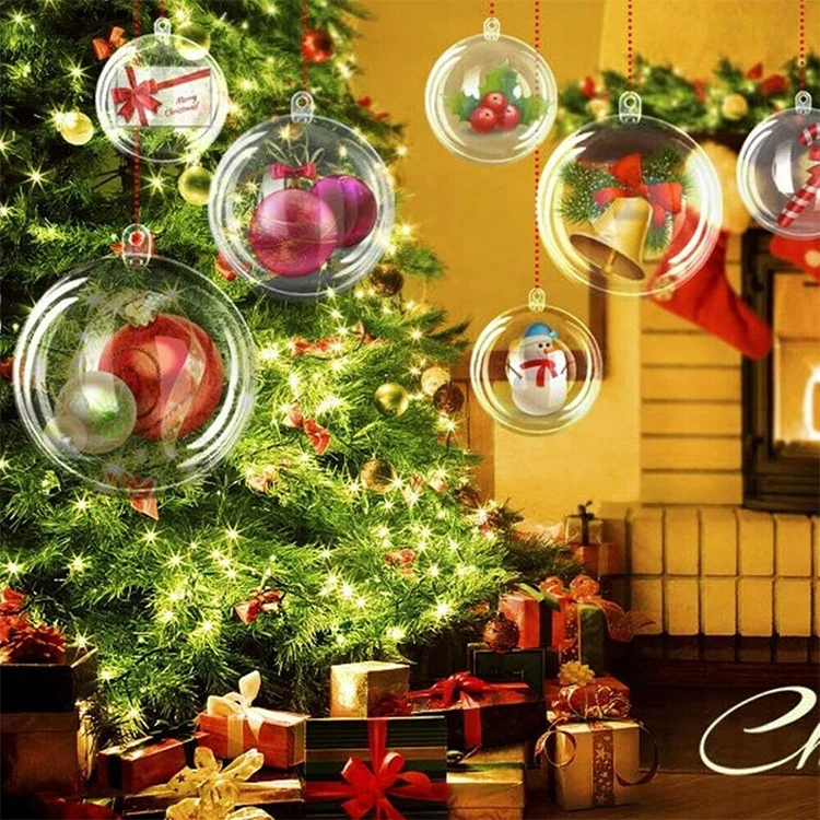 TBD0543013701_B7.webp High Transparent Christmas Plastic Hollow Round Ball Window Decoration Mall Hanging Ball - Image 8