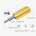 3 PCS Aluminum Alloy Bouncer Free Handle Push-Pull Cabinet Wardrobe Door Drawer Bouncer - Image 3