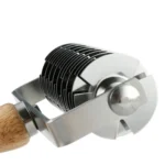 Baking Tool Stainless Steel Wooden Handle Pizza Roller Cutter Dessert Hob Pizza Net Knife - Image 4
