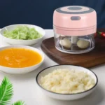 Electrical USB Rechargeable Garlic Mixing Masher Complementary Food Masher Stainless Steel Crushing Garlic Peeling Device Wireless Mini Garlic Cutter - Image 2