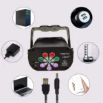 R90 8W UV Mini Laser Light Sound Control Induction Stage Atmosphere Light Bar KTV Laser Light - Image 3