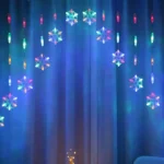 LED Inverted V Snowflake Five-Star Decorative Lights Christmas Waterproof String Lights, EU Plug - Image 7