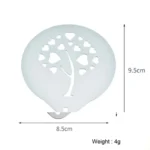 6 PCS Stainless Steel Garland Mold Fancy Coffee Printing Model Coffee Milk Foam Spray Pattern Template Random Style Delivery - Image 3