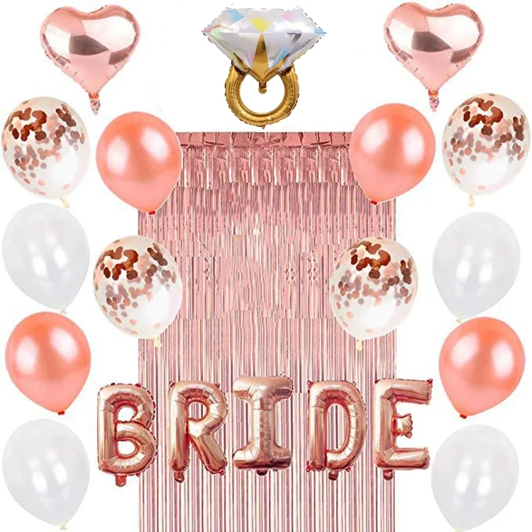TBD05436632_1.webp Bachelor Girl Party Decoration Set Rose Gold Bridal Party Decoration - Image 2