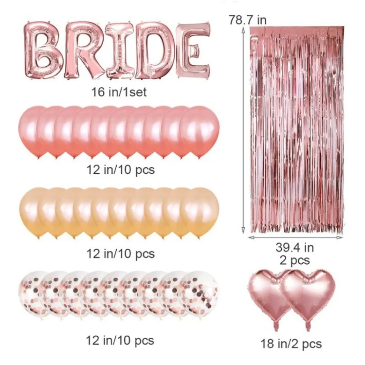 TBD05436632_3.webp Bachelor Girl Party Decoration Set Rose Gold Bridal Party Decoration - Image 4