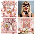 Bachelor Girl Party Decoration Set Rose Gold Bridal Party Decoration - Image 7