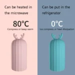 Elk Silicone Hot Water Bottle Hand Warmer Microwave Heating Warm Belly Water Injection Bag with Paper package - Image 4