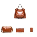 4 in 1 Ladies Retro Handbag Fashion Large Capacity Sub-Diagonal Bucket Bag - Image 2
