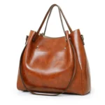 4 in 1 Ladies Retro Handbag Fashion Large Capacity Sub-Diagonal Bucket Bag - Image 3