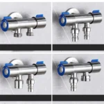 Stainless Steel One-In-Two-Out Multi-Function Three-Way Valve Faucet - Image 2