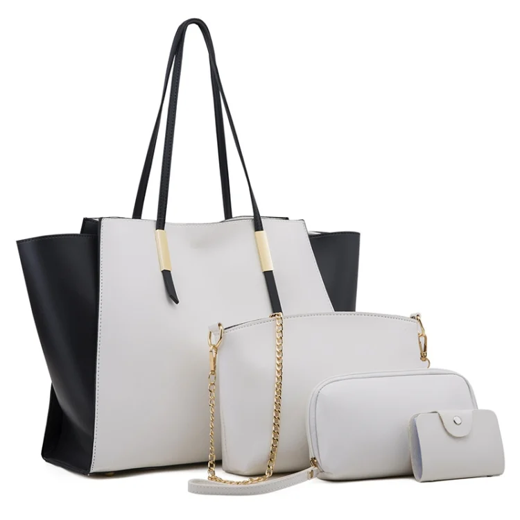 4 in 1 Fashionable Simple Suit Bag Messenger Large Capacity Handbag