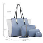 4 in 1 Fashionable Simple Suit Bag Messenger Large Capacity Handbag - Image 7