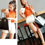 4 in 1 Fashionable Simple Suit Bag Messenger Large Capacity Handbag - Image 8