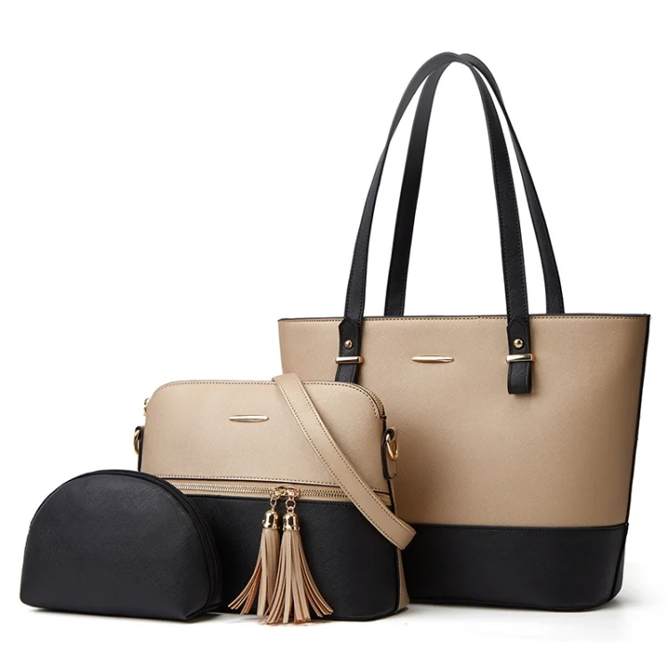 3 in 1 Fashion Simple Lady Diagonal Large Capacity Handbag Letter Bag