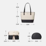 3 in 1 Fashion Simple Lady Diagonal Large Capacity Handbag Letter Bag - Image 7