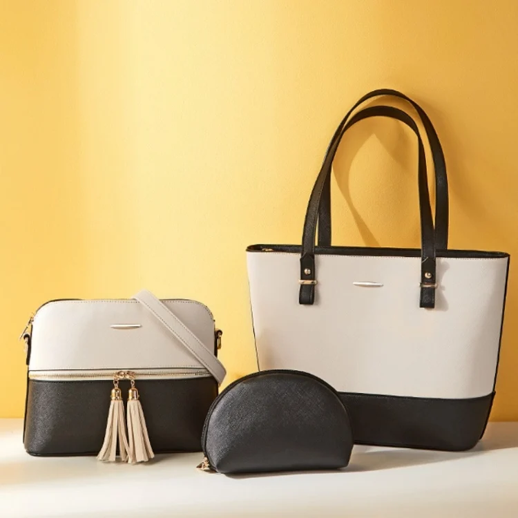 TBD0544057901_B7.webp 3 in 1 Fashion Simple Lady Diagonal Large Capacity Handbag Letter Bag - Image 8