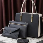 4 In 1 Fashion Color-Block Messenger Handbag Large-Capacity Bag - Image 13