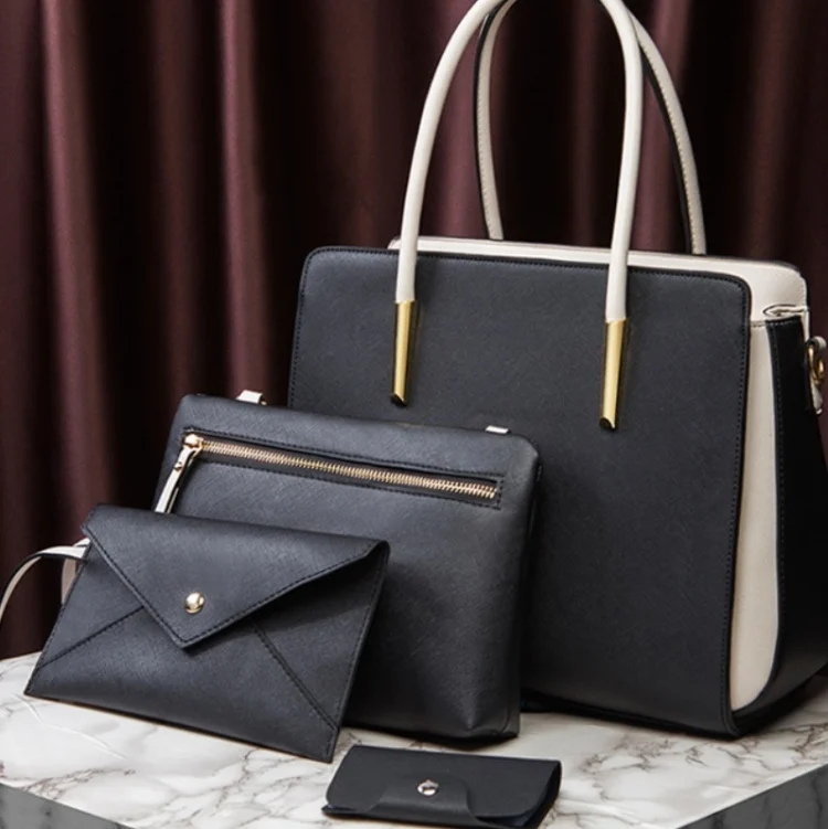 TBD0544323701B_1.webp 4 In 1 Fashion Color-Block Messenger Handbag Large-Capacity Bag - Image 13