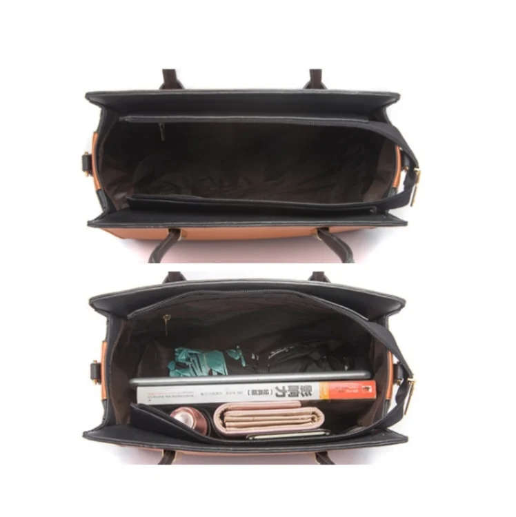 TBD0544323701_B5.webp 4 In 1 Fashion Color-Block Messenger Handbag Large-Capacity Bag - Image 6