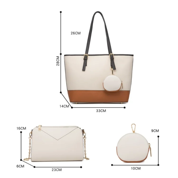 TBD0544323701_B8.webp 4 In 1 Fashion Color-Block Messenger Handbag Large-Capacity Bag - Image 9