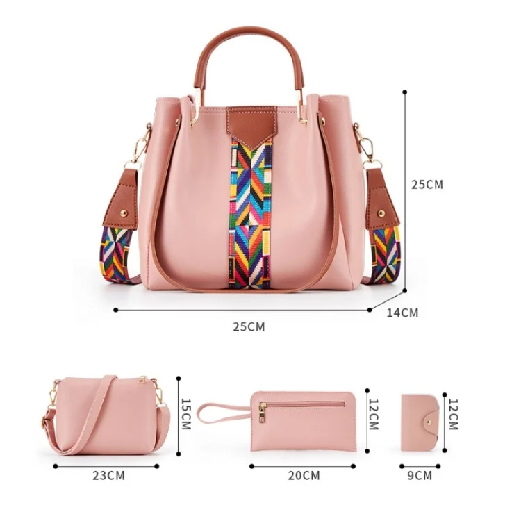 TBD0544325201_B3.webp 4 in 1 All-Match Messenger Handbag Ladies Fashion Large-Capacity Bag - Image 4