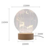 3D Atmosphere Decorative Light Acrylic Inner Carved LED Night Light Creative Girl Table Lamp - Image 4
