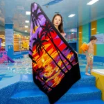 Extra Long Bath Towel Hawaiian Island Style Cotton Beach Cushion Towel 180x105 Cm