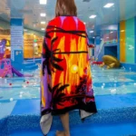 Extra Long Bath Towel Hawaiian Island Style Cotton Beach Cushion Towel 180x105 Cm - Image 4