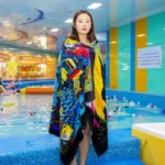 Extra Long Bath Towel Hawaiian Island Style Cotton Beach Cushion Towel 180x105 Cm - Image 5