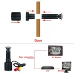 800TVL CVBS Analog Door Cat Eye Color Wide View Door Viewer Camera Adjustable Home Security Camera - Image 5